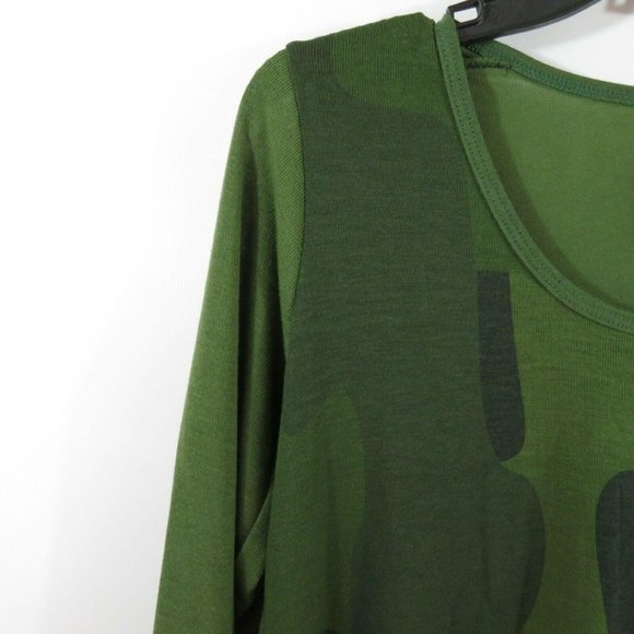 GO COUTURE M Green Camo Long Sleeve Tunic Top - Picture 7 of 9